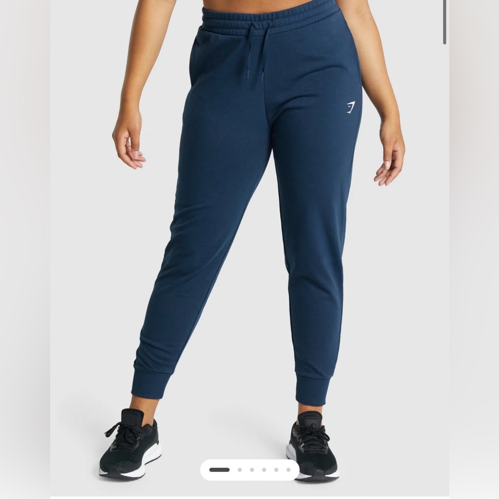 Gymshark Blue Track Pants Tapered Design Elastic Waistband